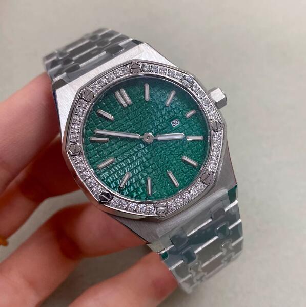 31MM Women's Octagonal Shizi Precision Steel Quartz Watch Green Glow dial with Japanese VJ24 quartz movement