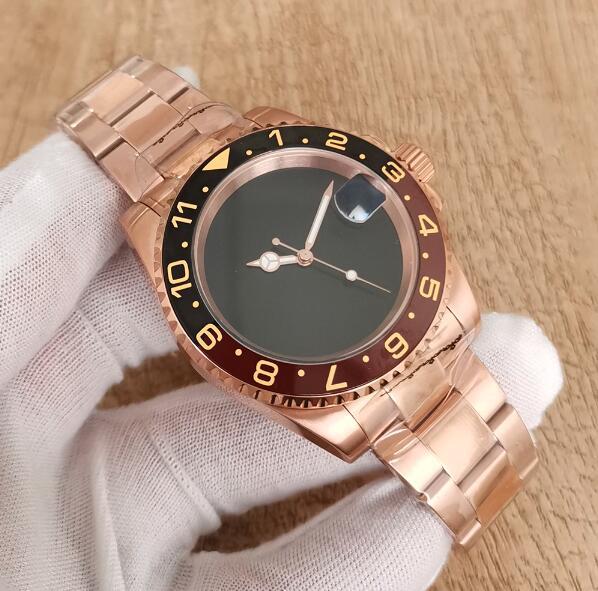 Men's mechanical watch in rose gold with a diameter of 40mm and equipped with a Japanese NH35 movement