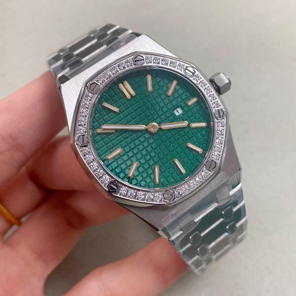 31MM Women's Octagonal Shizi Precision Steel Quartz Watch Green Glow dial with Japanese VJ24 quartz movement
