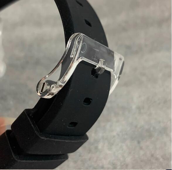 Luminous transparent rubber shell automatic mechanical watch with 40mm acrylic glass and Japanese 8215 movement