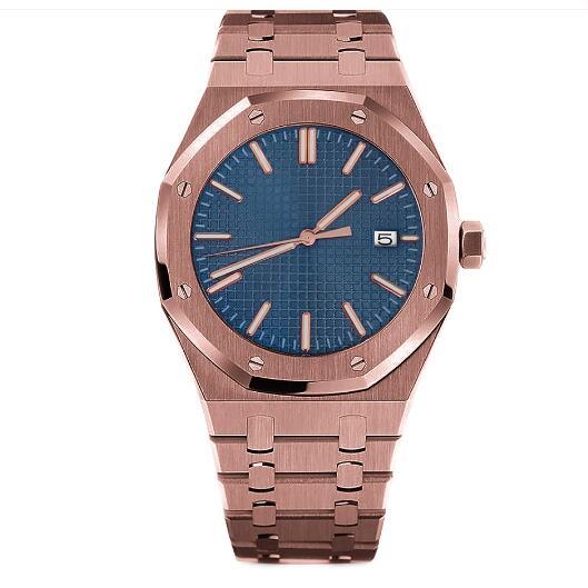 41mm PVD rose gold/black precision steel men's mechanical watch with NH35 movement sapphire glass