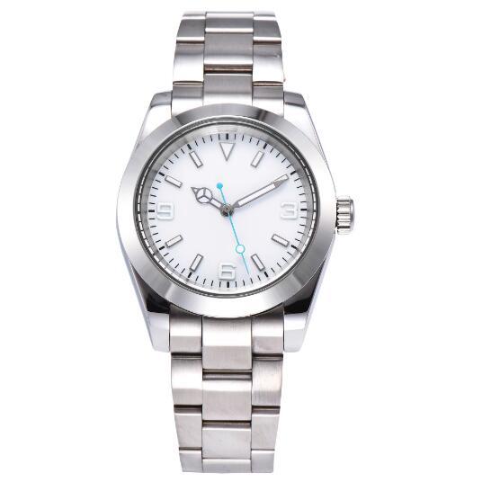 Men's mechanical watch 40mm Blue Treasure mirror fully automatic movement diving watch white