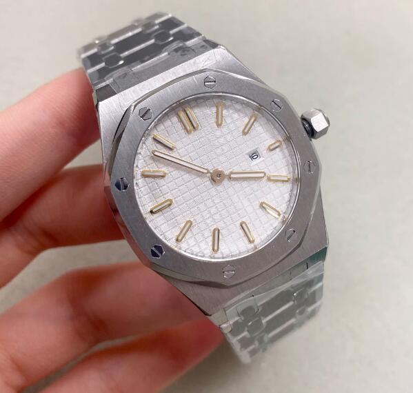 31MM minimalist women's octagonal stainless steel quartz watch with green luminous dial and Japanese VJ24 quartz movement