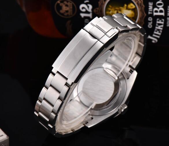 Men's Mechanical Watch 40mm Blue Treasure Mirror Fully Automatic Movement Diving Watch Black