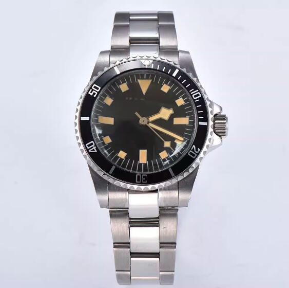 Men's automatic mechanical watch 40mm steel shell aluminum luminous frame bracelet silk bracelet
