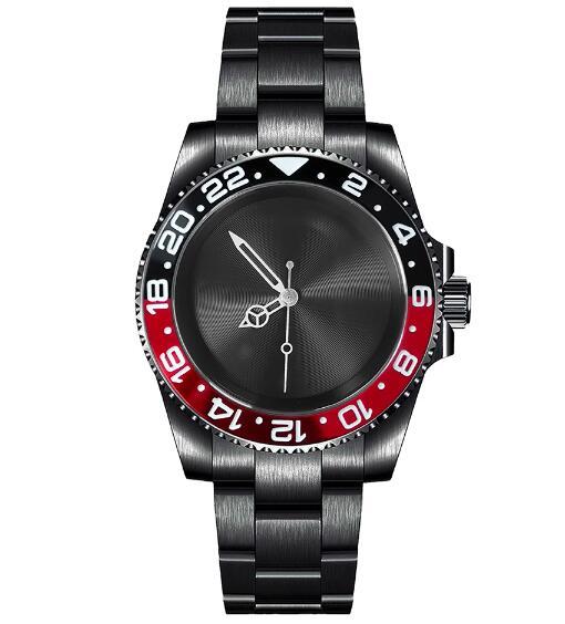 Mechanical watch PVD black 40mm stainless steel case with blue sapphire glass dial paired with NH35 movement