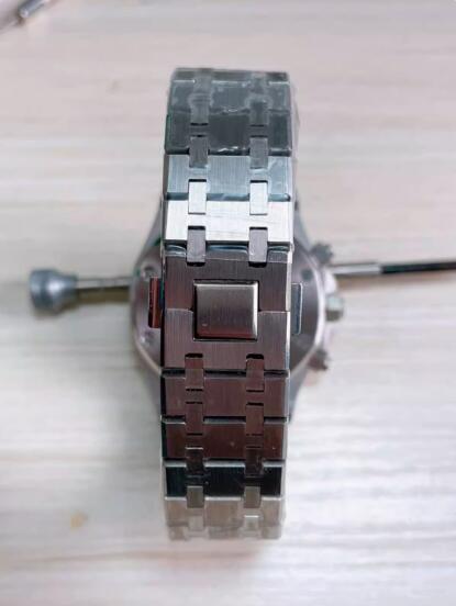 Octagonal quartz men's chronograph 41mm stainless steel watch set with Japanese vk63 movement