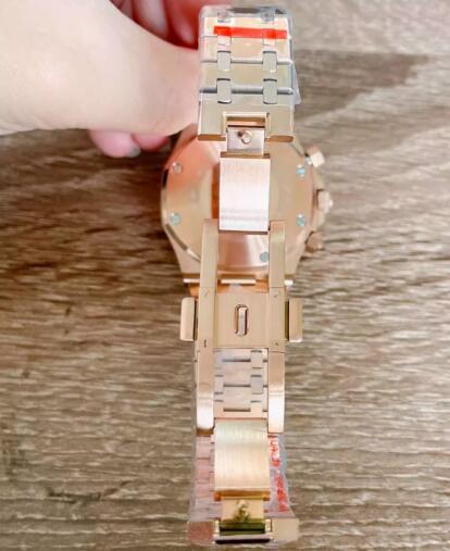 Octagonal quartz men's chronograph 41mm stainless steel watch set with Japanese vk63 movement