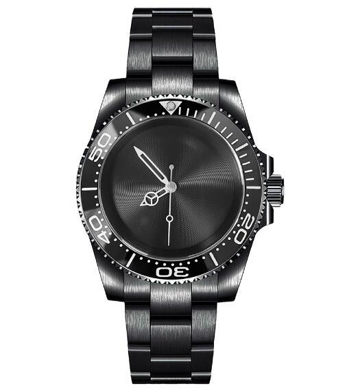 Mechanical watch PVD black 40mm stainless steel case with blue sapphire glass dial paired with NH35 movement