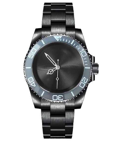 Mechanical watch PVD black 40mm stainless steel case with blue sapphire glass dial paired with NH35 movement