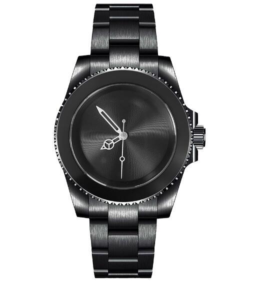 Mechanical watch PVD black 40mm stainless steel case with blue sapphire glass dial paired with NH35 movement