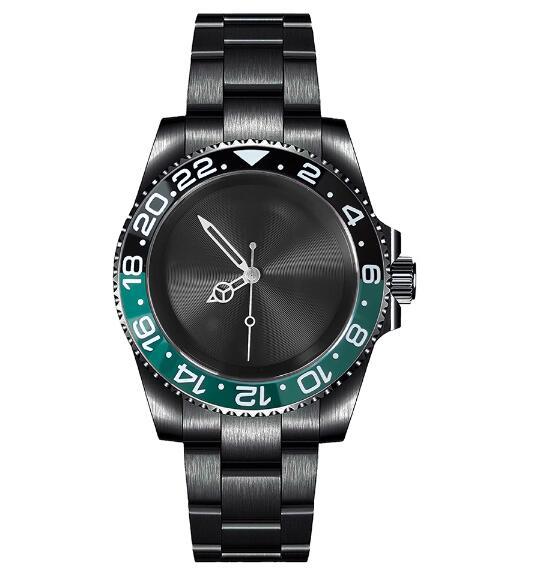 Mechanical watch PVD black 40mm stainless steel case with blue sapphire glass dial paired with NH35 movement