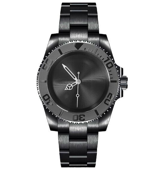 Mechanical watch PVD black 40mm stainless steel case with blue sapphire glass dial paired with NH35 movement