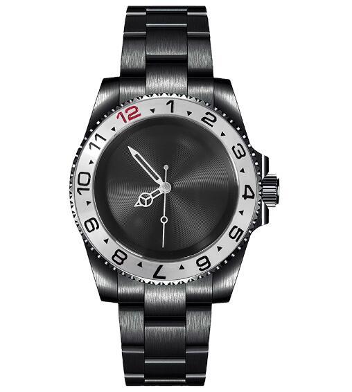 Mechanical watch PVD black 40mm stainless steel case with blue sapphire glass dial paired with NH35 movement