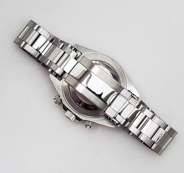 Men's quartz watch timing code 39mm stainless steel case sapphire glass+stainless steel strap VK63 movement