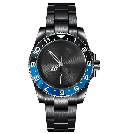 Mechanical watch PVD black 40mm stainless steel case with blue sapphire glass dial paired with NH35 movement
