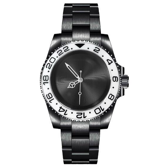Mechanical watch PVD black 40mm stainless steel case with blue sapphire glass dial paired with NH35 movement