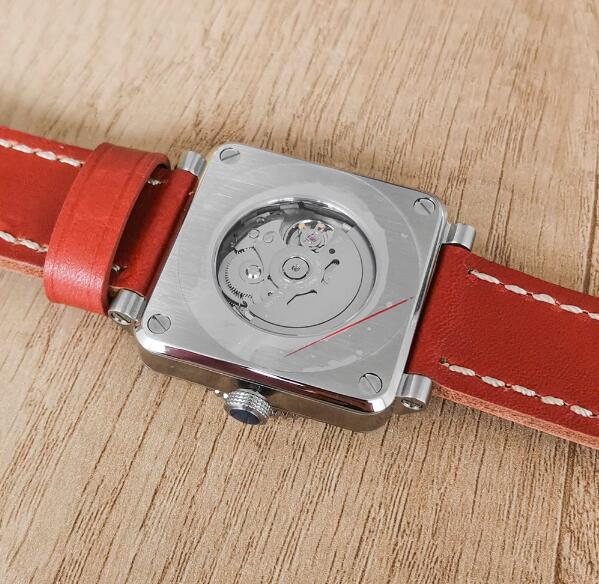 New men's square logo free hollowed out watch with green glow and Japanese NH70 automatic mechanical movement