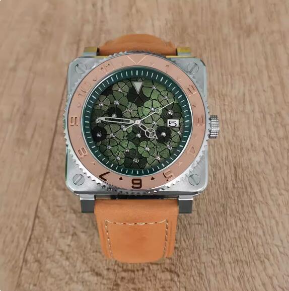 New men's watch with 42MM stainless steel square dial inlaid with Japanese NH35 movement
