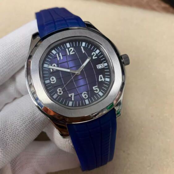 Men's mechanical watch with 42MM hand grenade pattern dial and butterfly buckle rubber strap equipped with NH35 movement