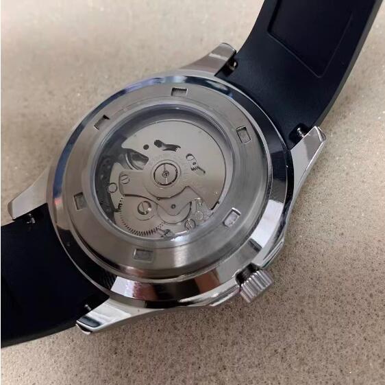 Men's mechanical watch with 42MM hand grenade pattern dial and butterfly buckle rubber strap equipped with NH35 movement