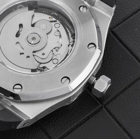 Men's Mechanical Watch 41m Octagonal Stainless Steel Case Rubber Band with New NH35 Movement