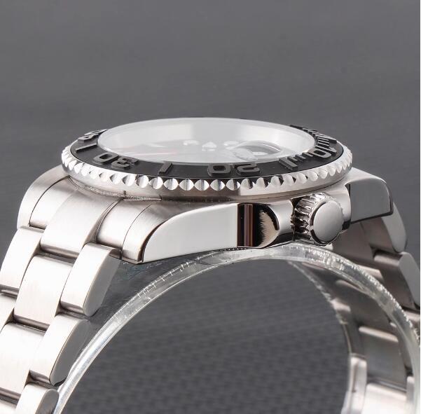 Men's hollowed out mechanical watch with 40mm stainless steel case and blue ring surface equipped with NH70 mechanical movement