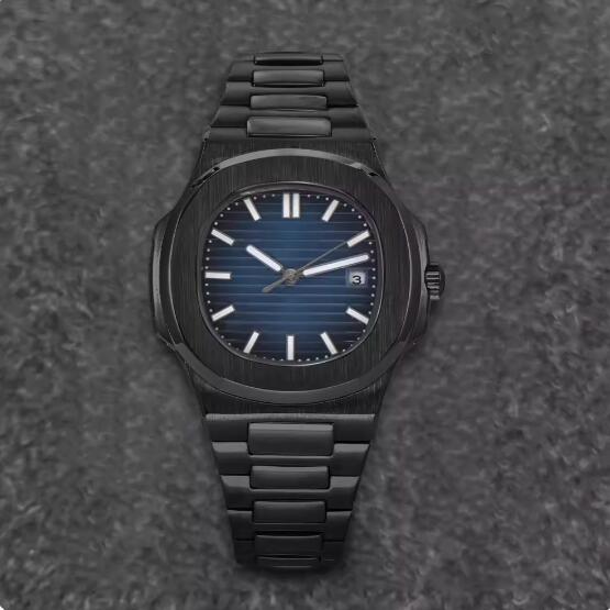 Men's Mechanical Watch 41MM Black Nautilus Style Sapphire Glass with NH35 Movement