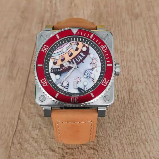 New Men's Watch 42MM Precision Steel Square dial Spaceship Party Assembly Japanese NH35 Movement