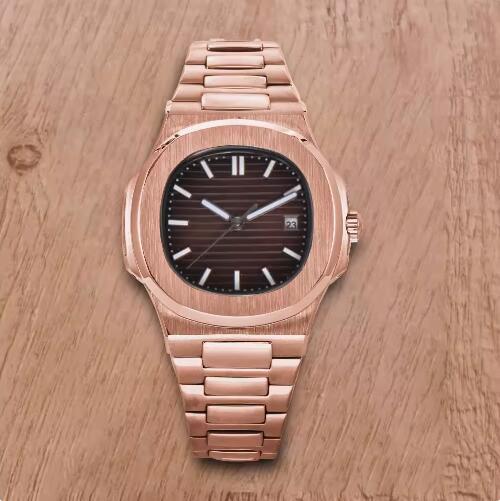 Men's Mechanical Watch 41MM Rose Gold Nautilus Style Sapphire Glass with NH35 Movement