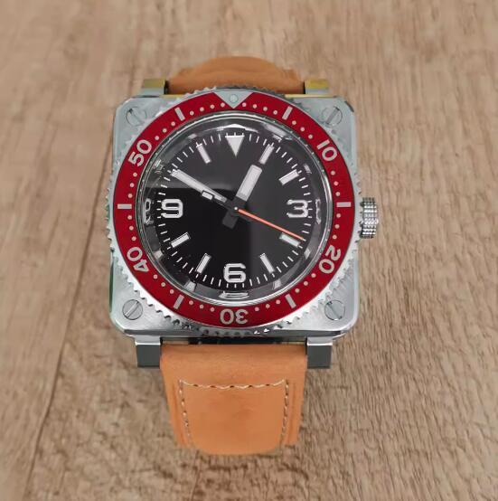 New Square Mechanical Men's 369 Watch with Green Glow and Japanese NH35 Automatic Mechanical Movement