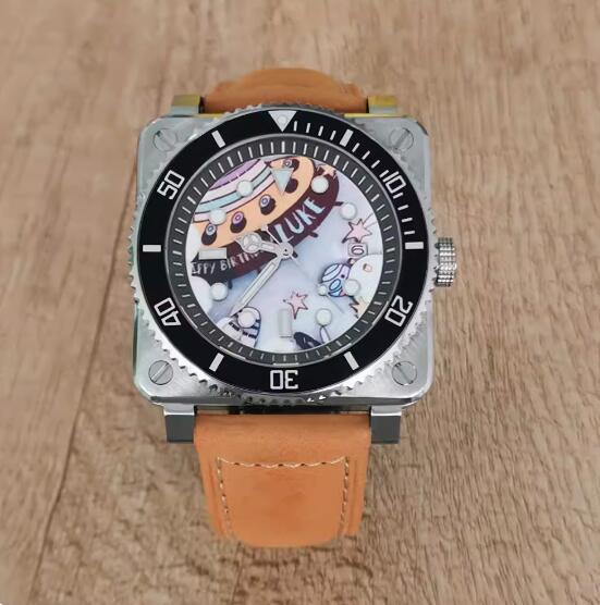 New Men's Watch 42MM Precision Steel Square dial Spaceship Party Assembly Japanese NH35 Movement