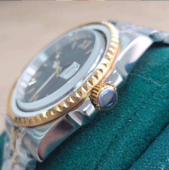 Men's mechanical watch with 40mm gold shell and sapphire glass Roman dial equipped with Japanese NH35 movement