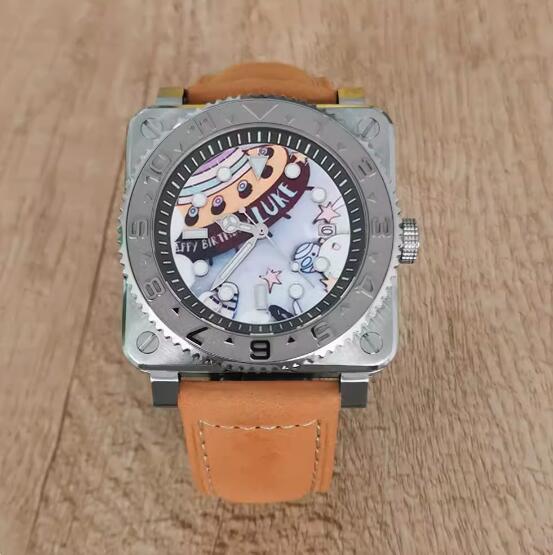 New Men's Watch 42MM Precision Steel Square dial Spaceship Party Assembly Japanese NH35 Movement