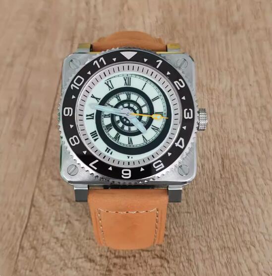Men's Watch 42MM Precision Steel Square Thread Green Glow Text Assembly Japanese NH35 Movement