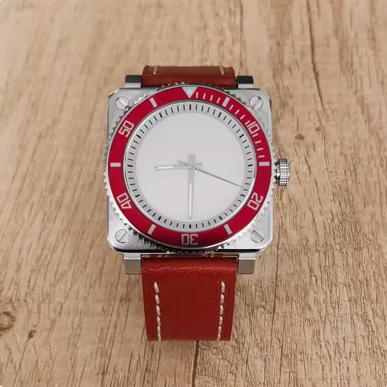 The new men's mechanical watch features a minimalist square and genuine leather strap with a Japanese NH35 movement