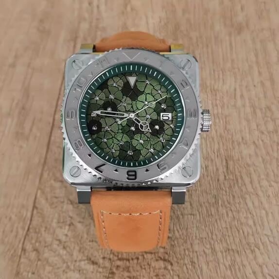 New men's watch with 42MM stainless steel square dial inlaid with Japanese NH35 movement