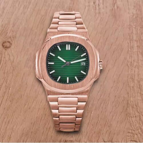 Men's Mechanical Watch 41MM Rose Gold Nautilus Style Sapphire Glass with NH35 Movement