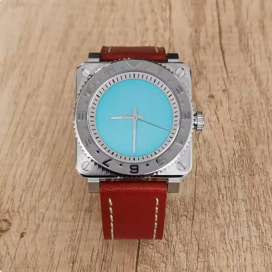 The new men's mechanical watch features a minimalist square and genuine leather strap with a Japanese NH35 movement