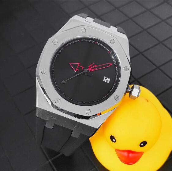 Men's Mechanical Watch 41m Octagonal Stainless Steel Case Rubber Band with New NH35 Movement