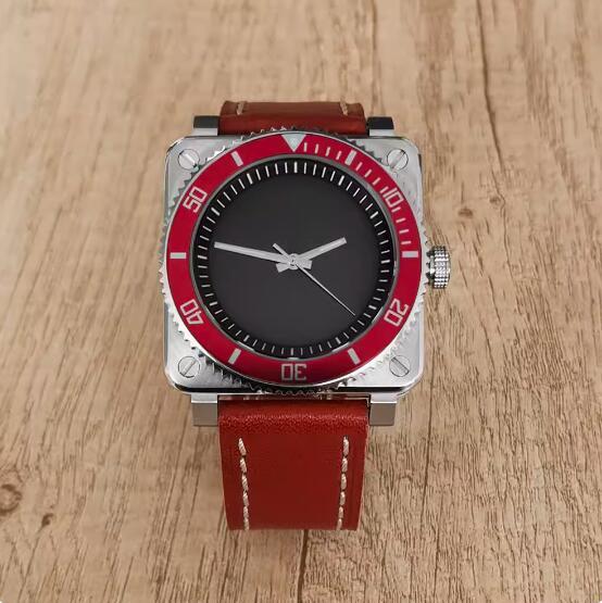 The new men's mechanical watch features a minimalist square and genuine leather strap with a Japanese NH35 movement
