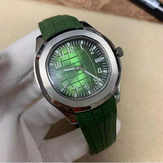Men's mechanical watch with 42MM hand grenade pattern dial and butterfly buckle rubber strap equipped with NH35 movement