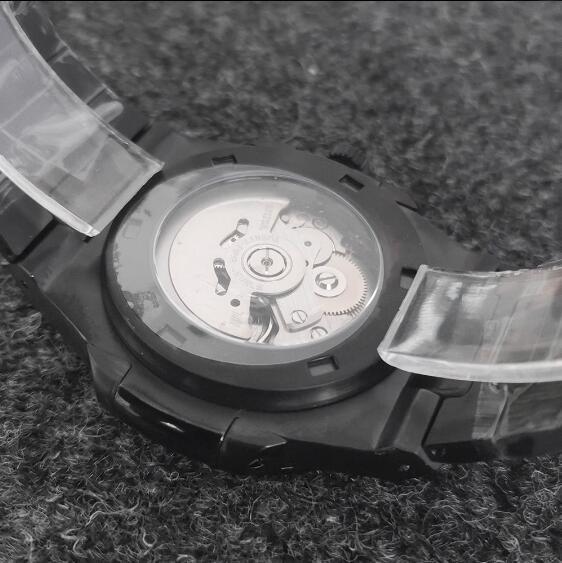 Men's Mechanical Watch 41MM Black Nautilus Style Sapphire Glass with NH35 Movement