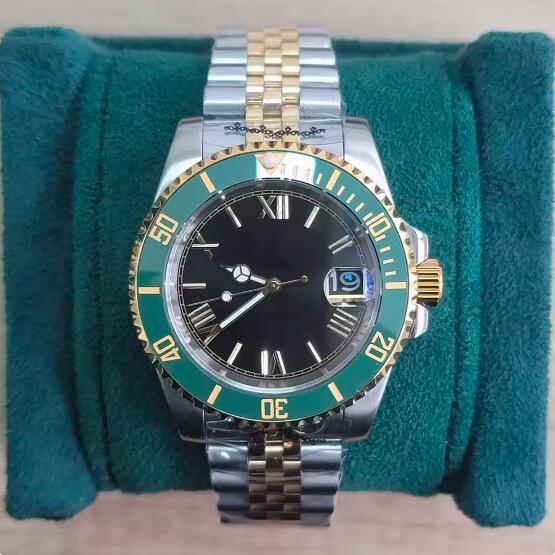 Men's mechanical watch with 40mm gold shell and sapphire glass Roman dial equipped with Japanese NH35 movement