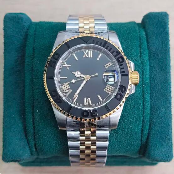 Men's mechanical watch with 40mm gold shell and sapphire glass Roman dial equipped with Japanese NH35 movement