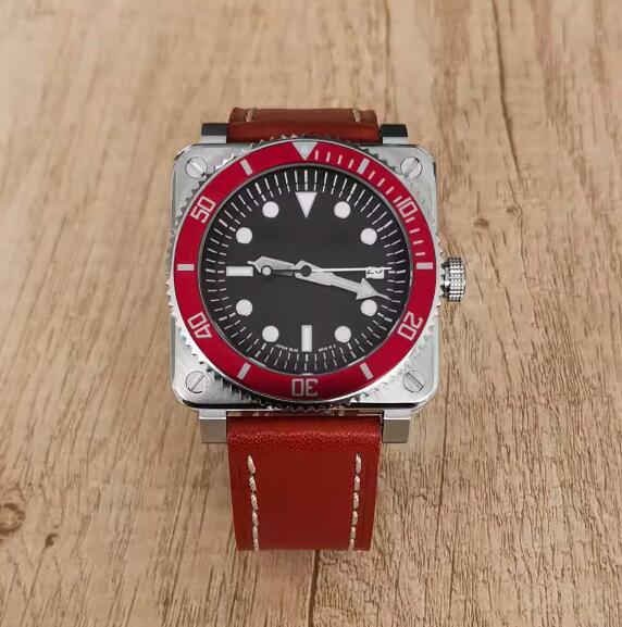 New men's watch with fashionable square green glow and Japanese NH35 automatic mechanical movement
