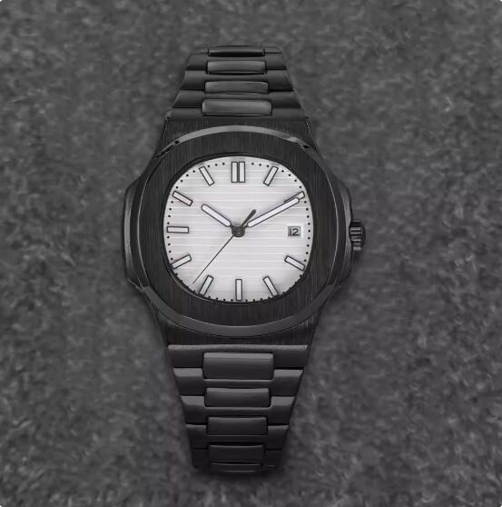 Men's Mechanical Watch 41MM Black Nautilus Style Sapphire Glass with NH35 Movement