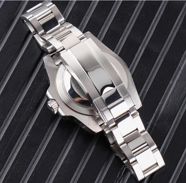 Men's hollowed out mechanical watch with 40mm stainless steel case and blue ring surface equipped with NH70 mechanical movement