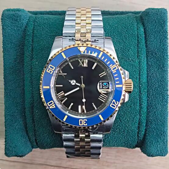 Men's mechanical watch with 40mm gold shell and sapphire glass Roman dial equipped with Japanese NH35 movement