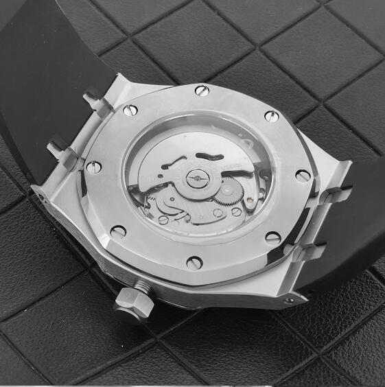 Men's Mechanical Watch 41m Octagonal Stainless Steel Case Rubber Band with New NH35 Movement